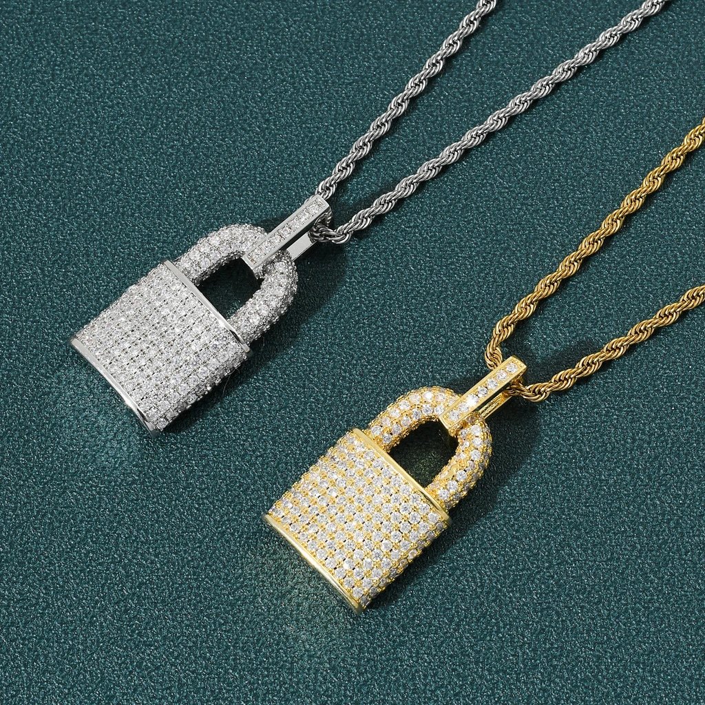 Men Women Hip Hop Necklace Silver Zircon Chain