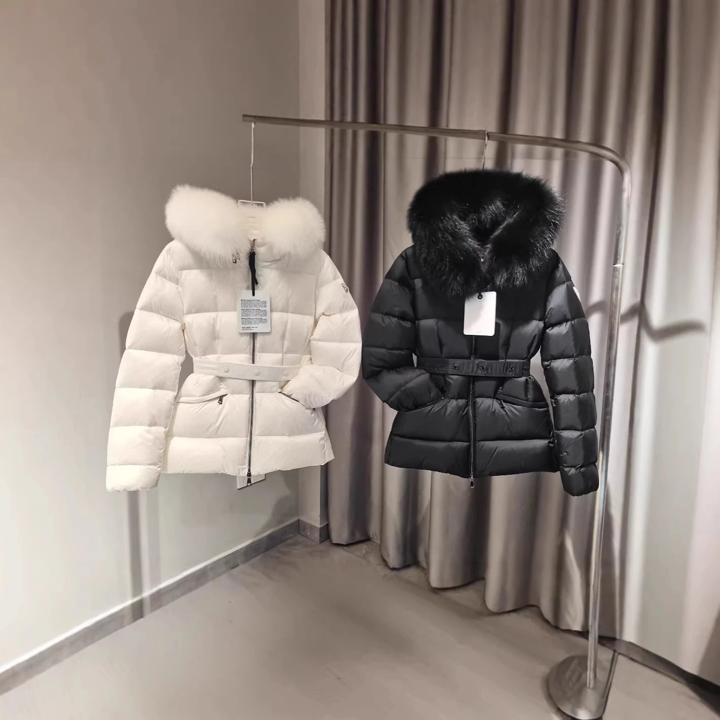 Moncler Winter Athletic Hooded Down Jacket