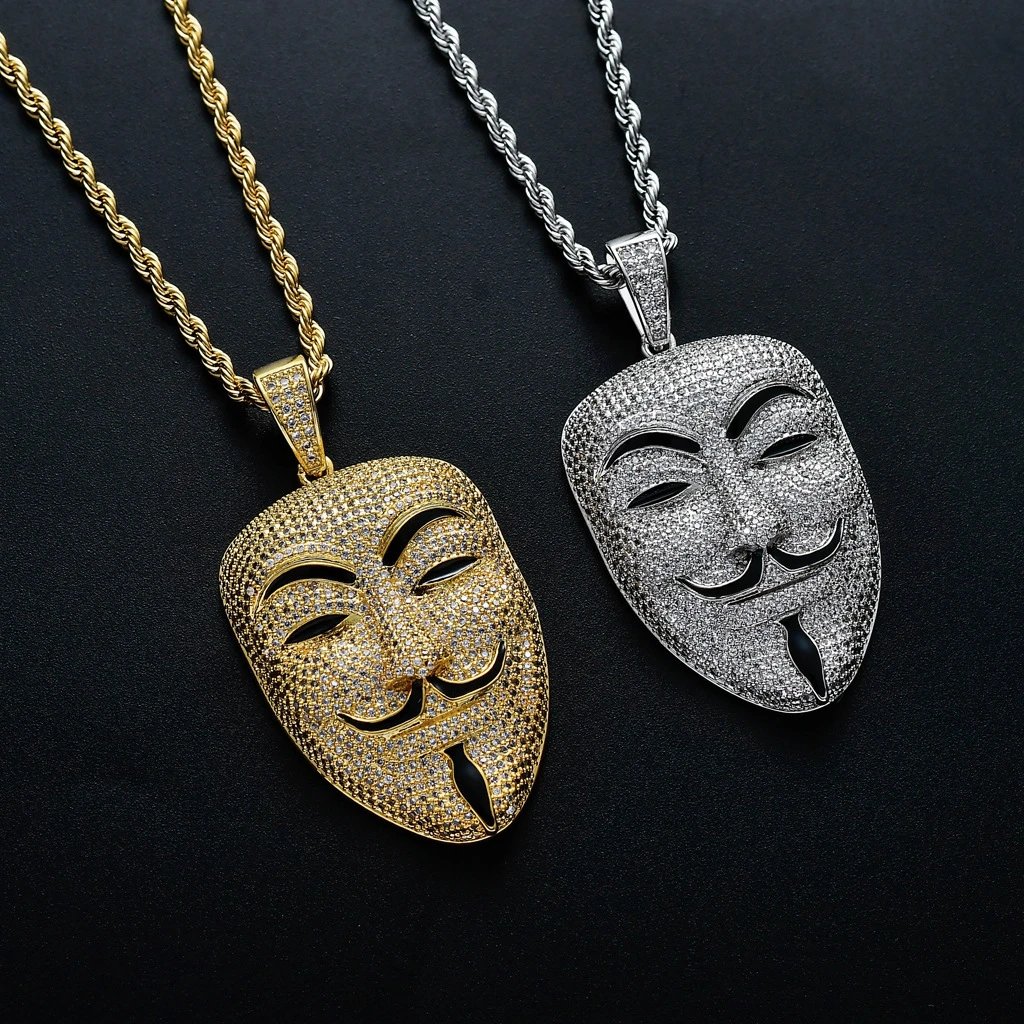 V For Vendetta Movie Mask Pendant Jewelry