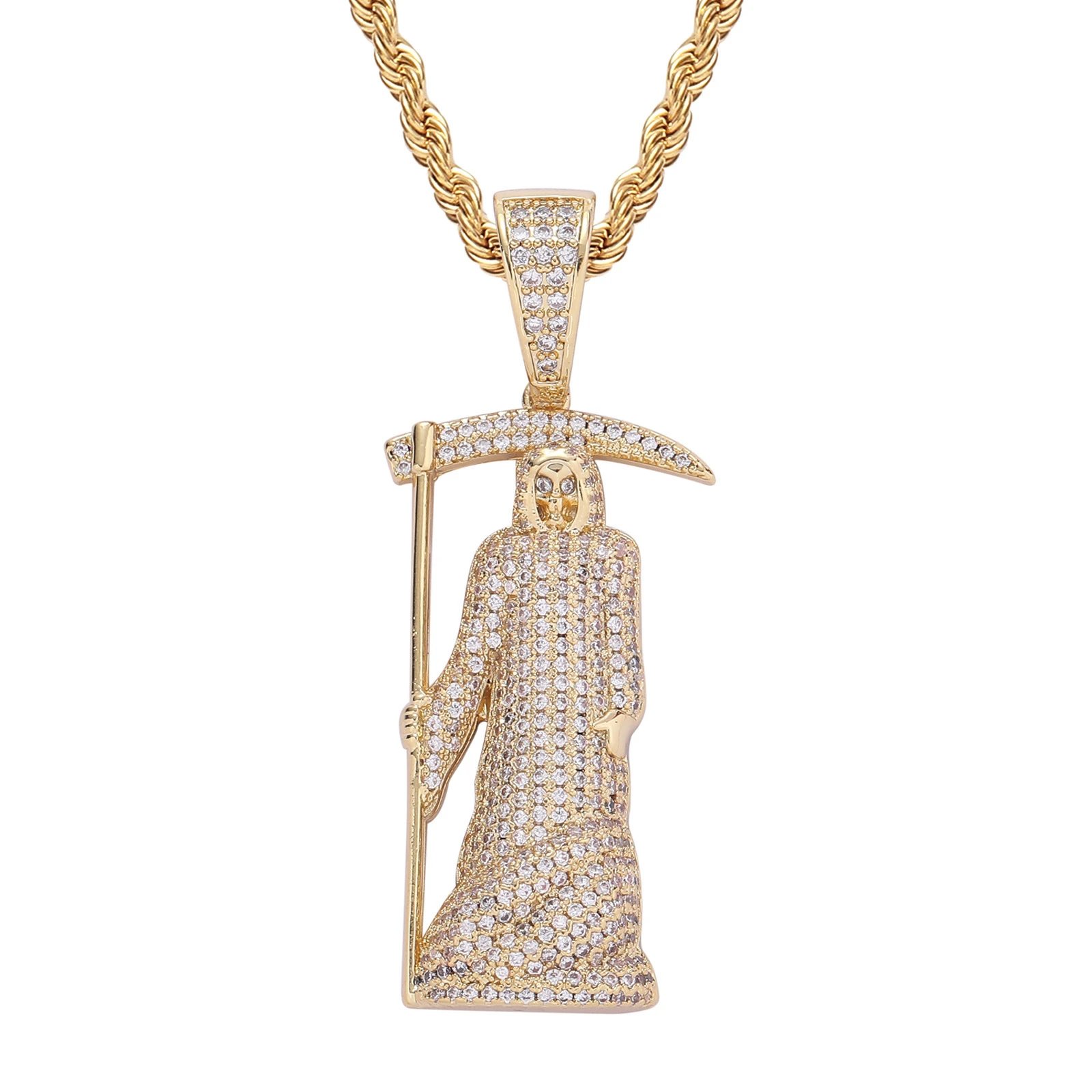 Athletic Dead Head Pendant Hip Hop Men Accesso