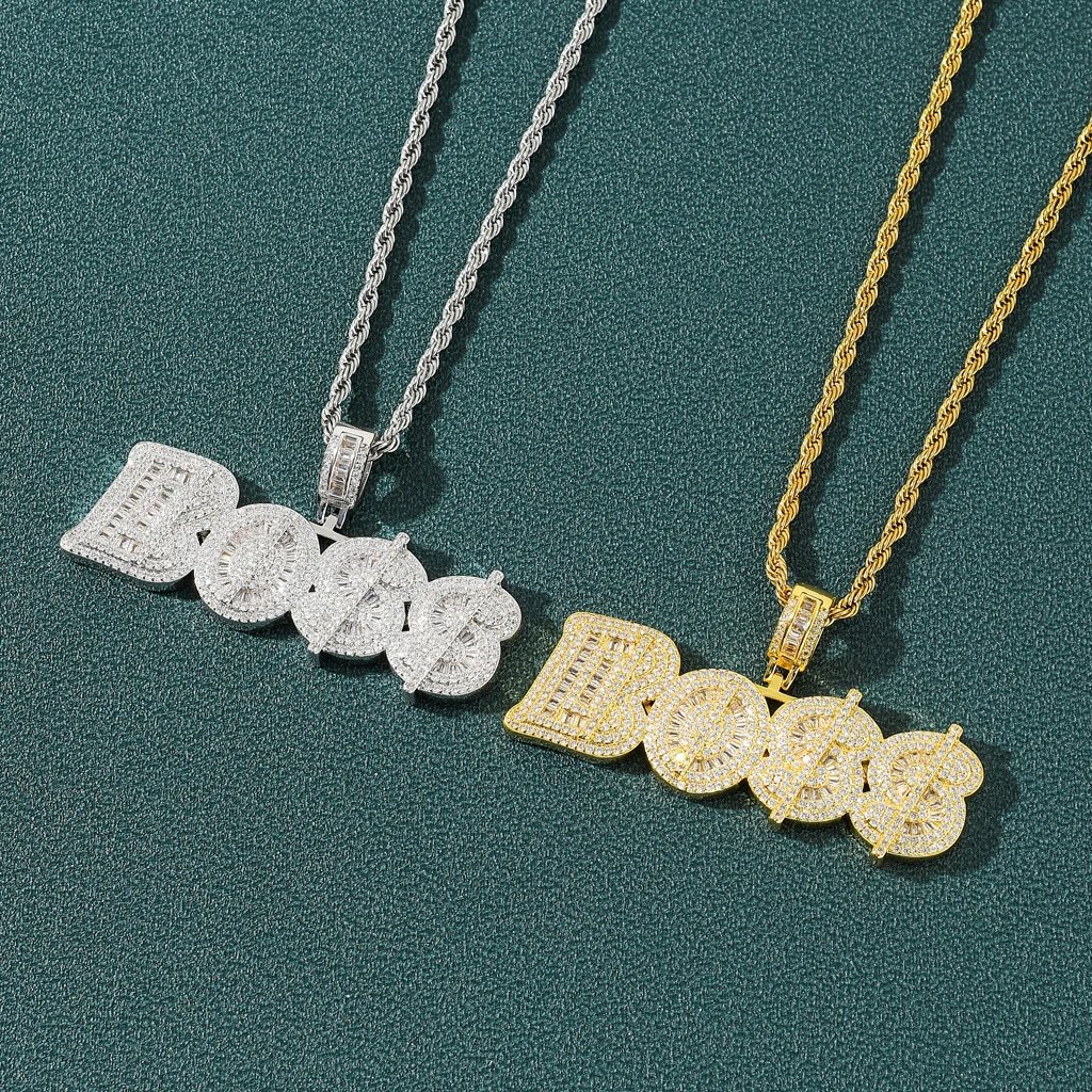 Hip Hop Men's Zircon Personalized Letter Penda