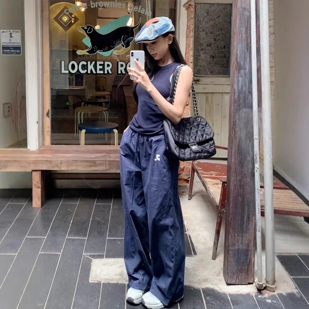 Nike Blue Wide-Leg Pants