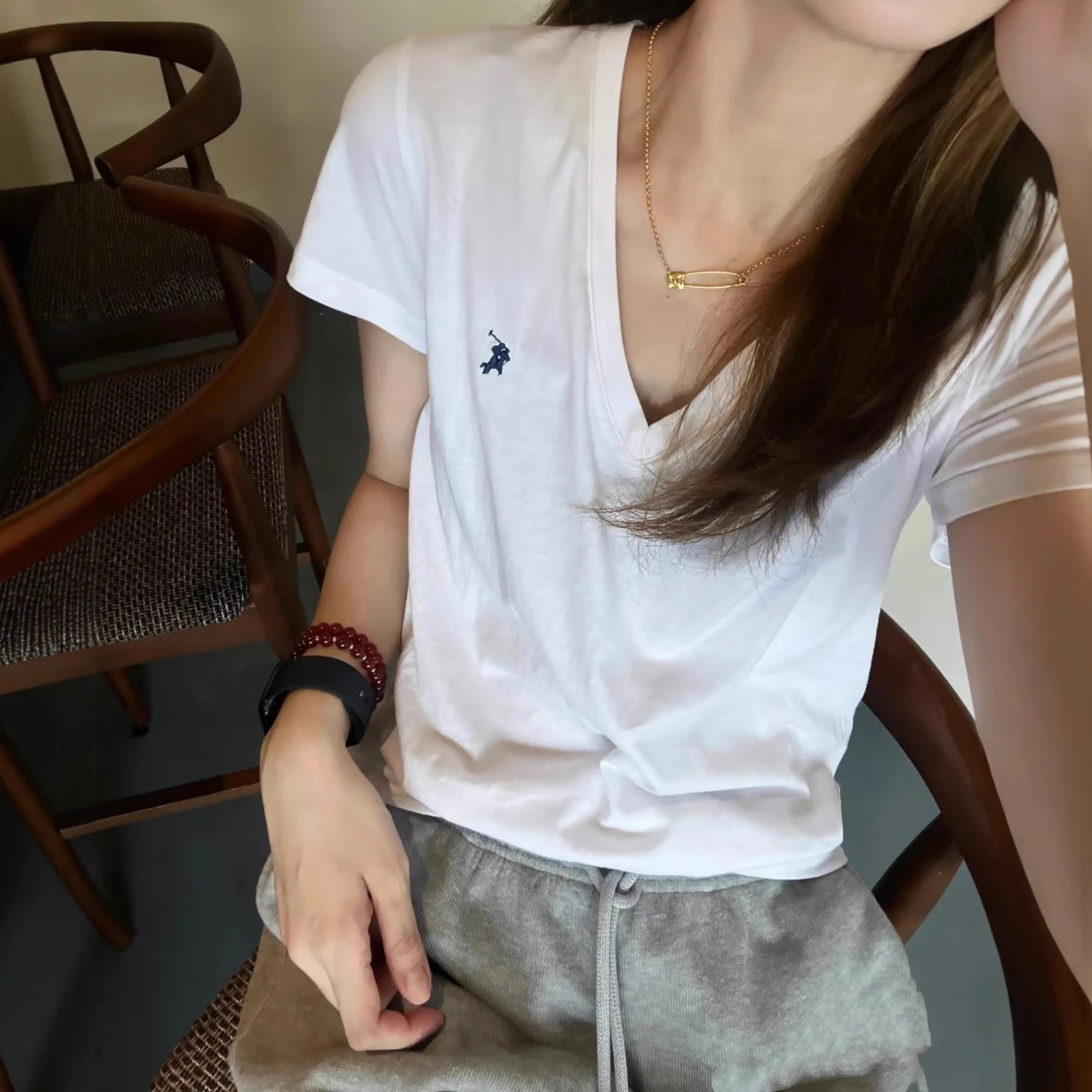 Polo Ralph Lauren White V-Neck