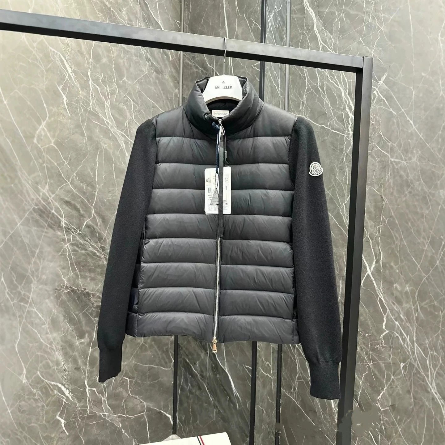 M90 Women Winter Wool Knit Down Jacket