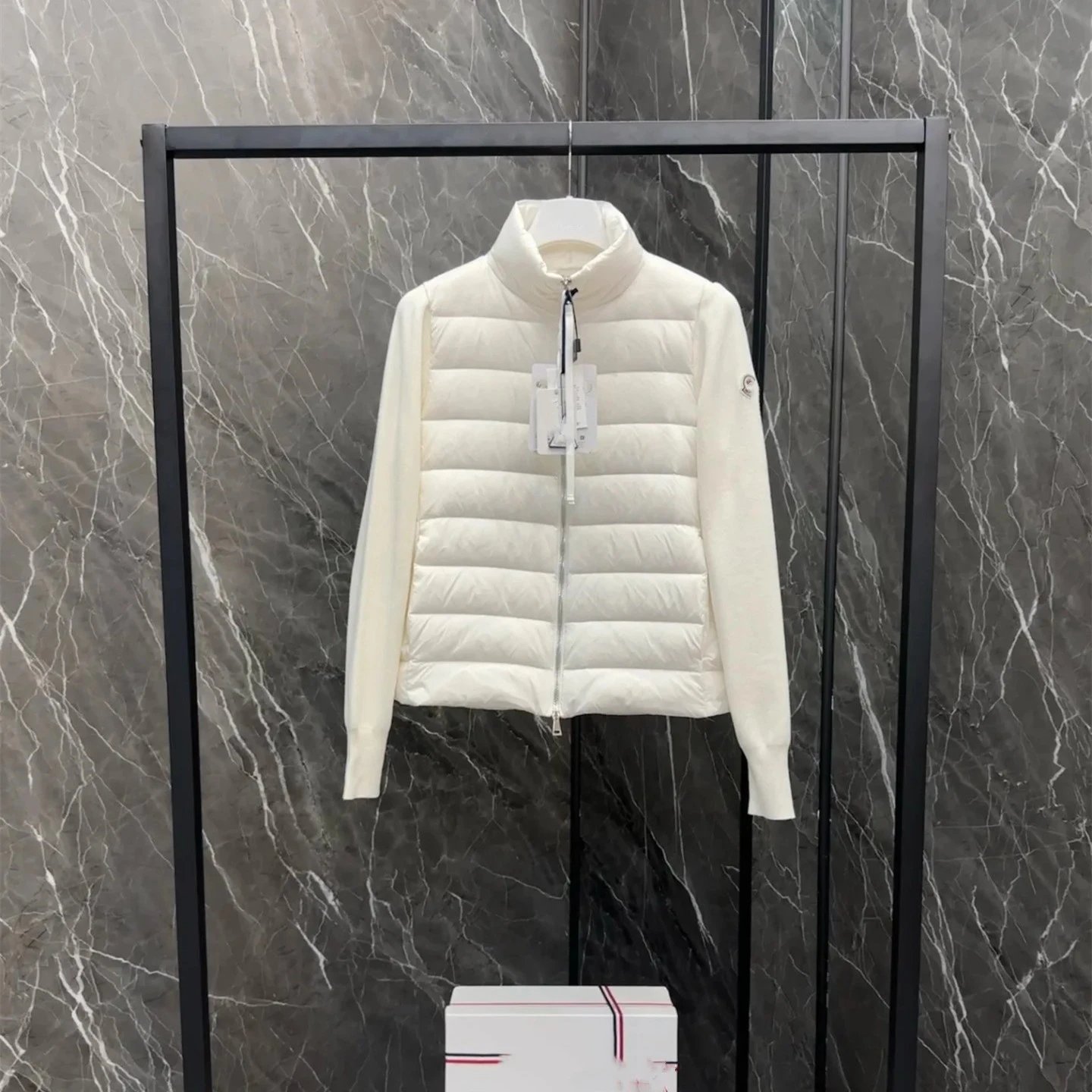 Mengjia Winter Wool Sleeve Blended Down Jacket