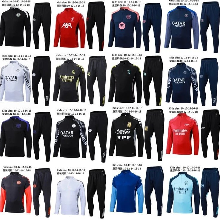 Kids Football Training Jersey Athletic Long Sl