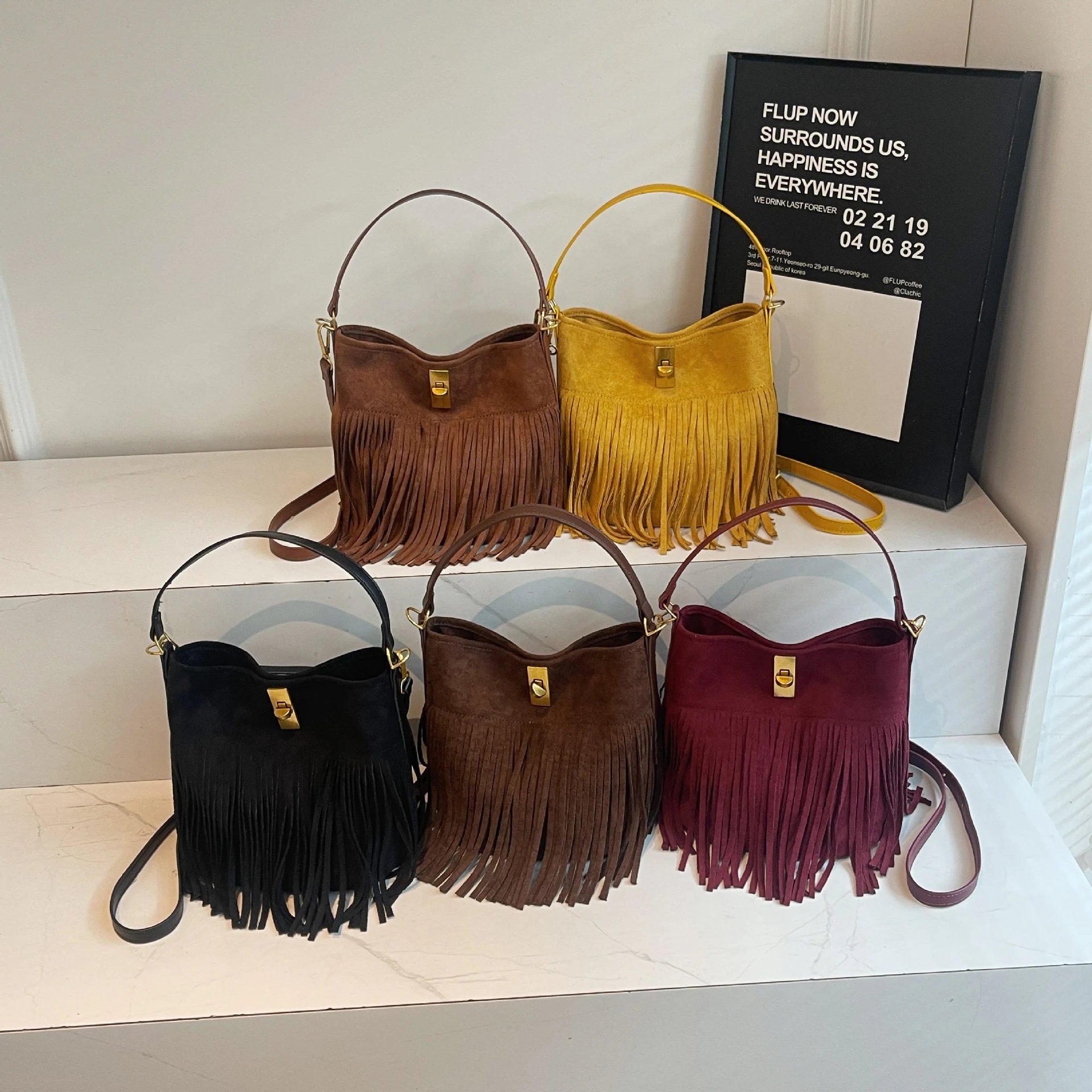 Women Crossbody Bucket Bag