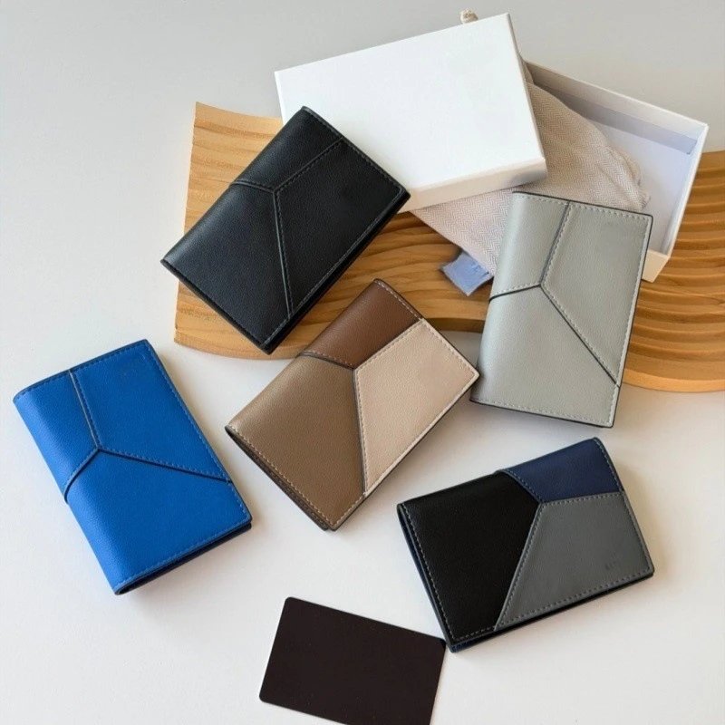 Geometric Leather Wallet Multi Card Pocket Wom