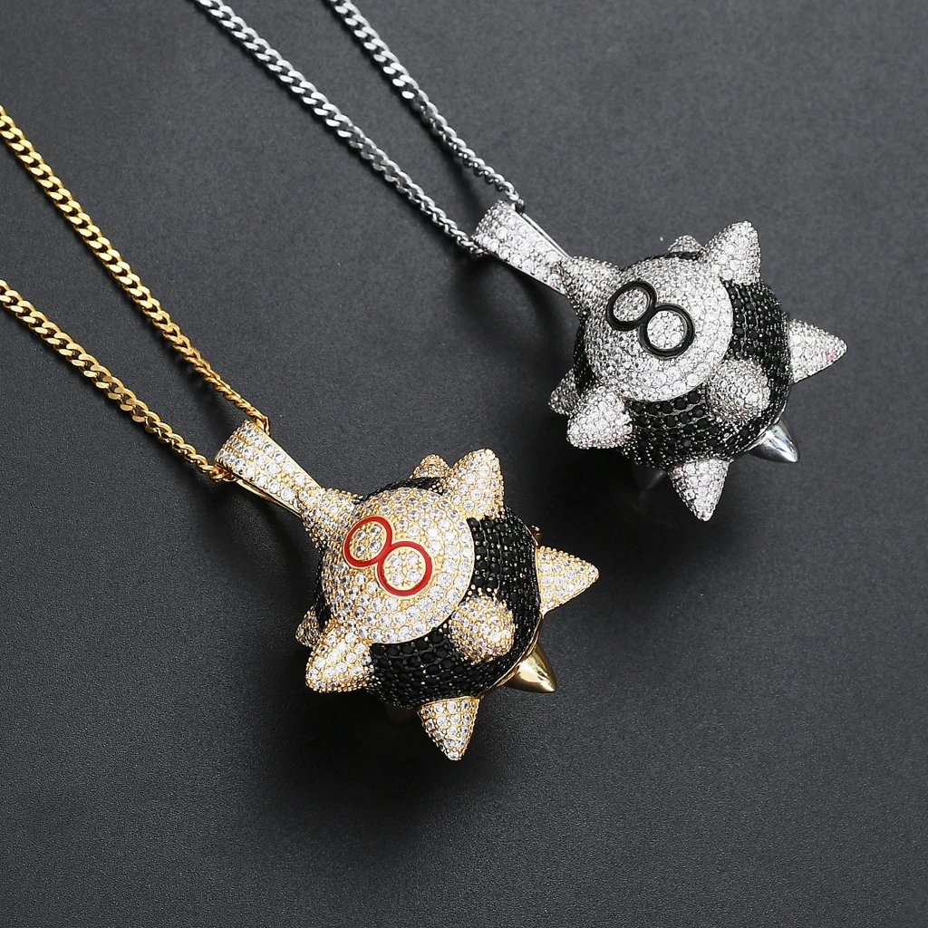Hip Hop Street Trendy Diamond Spike Necklace