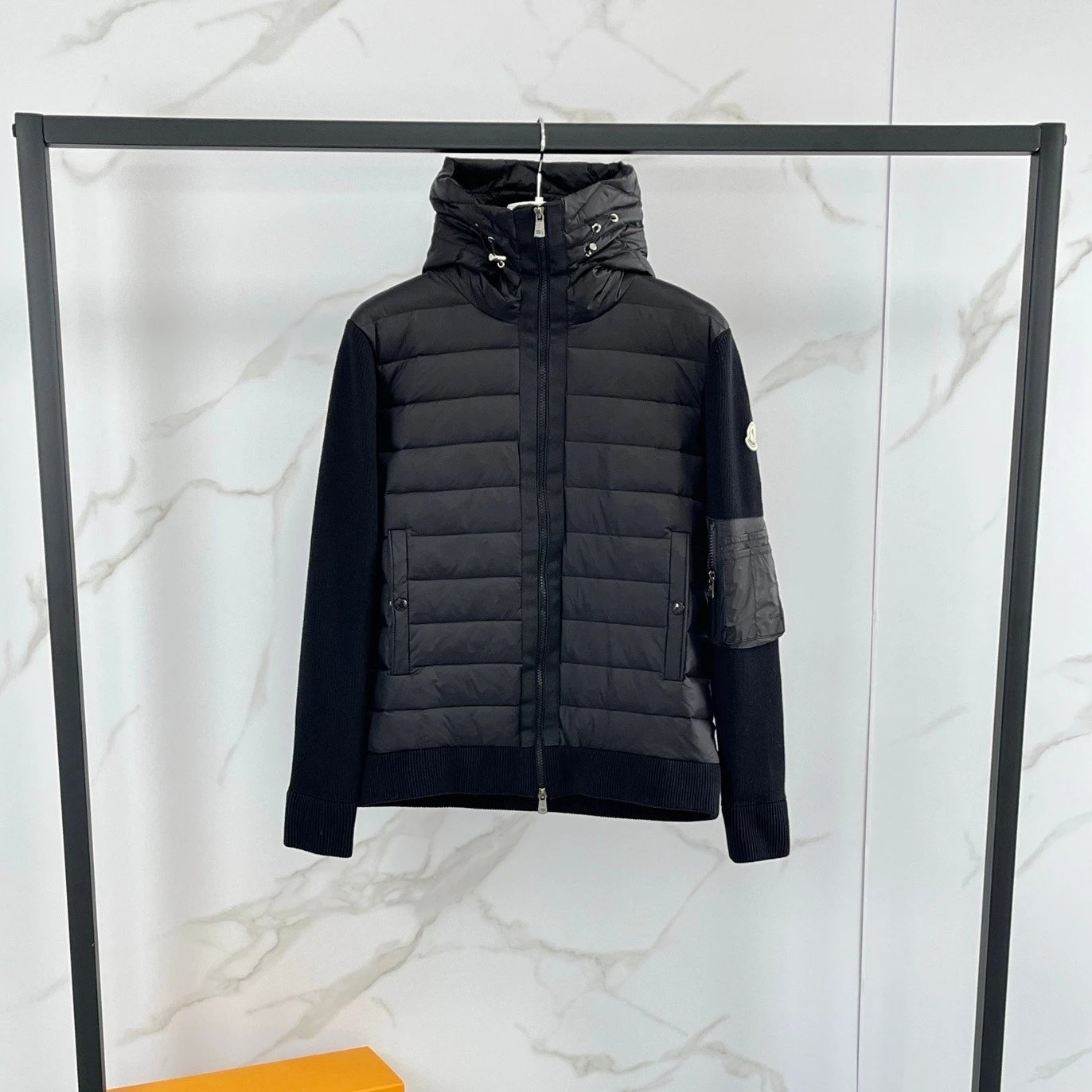 M Brand Performance Athletic Down Hooded Jacke