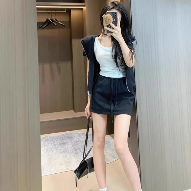 Unbranded Matching Sets Hooded Zip-Front Top and Mini Skirt Set product detail image 4