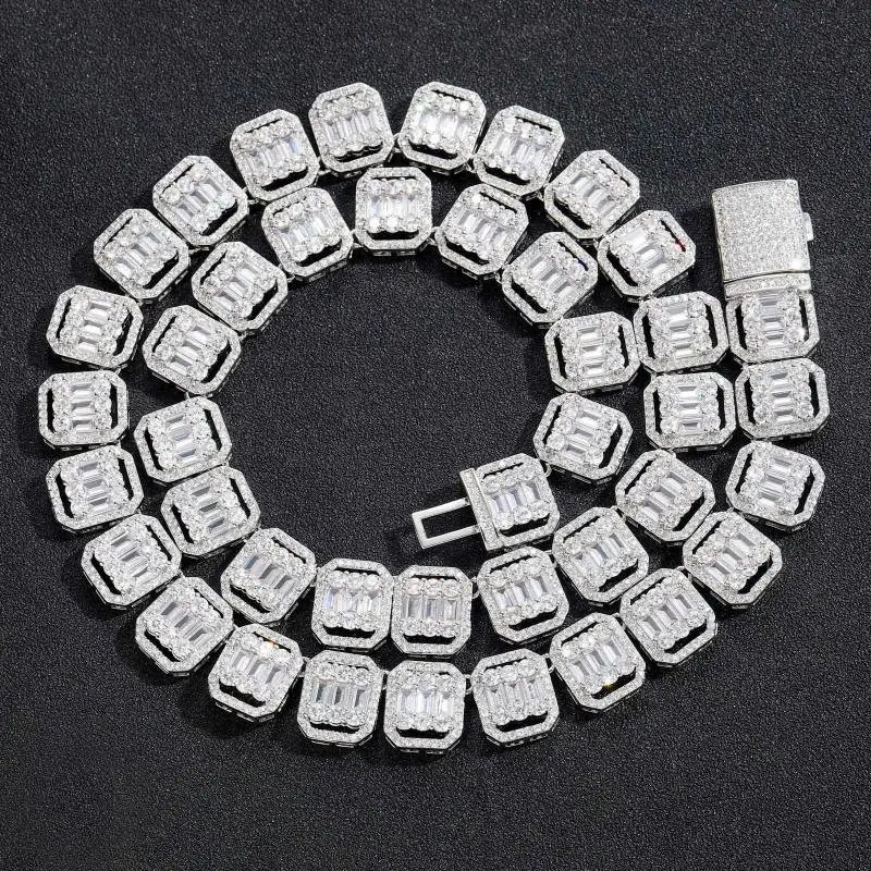 Hip Hop Chain Ice Sugar Link Diamond Necklace