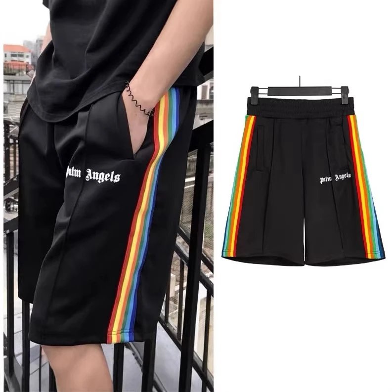Summer Palm Striped Shorts