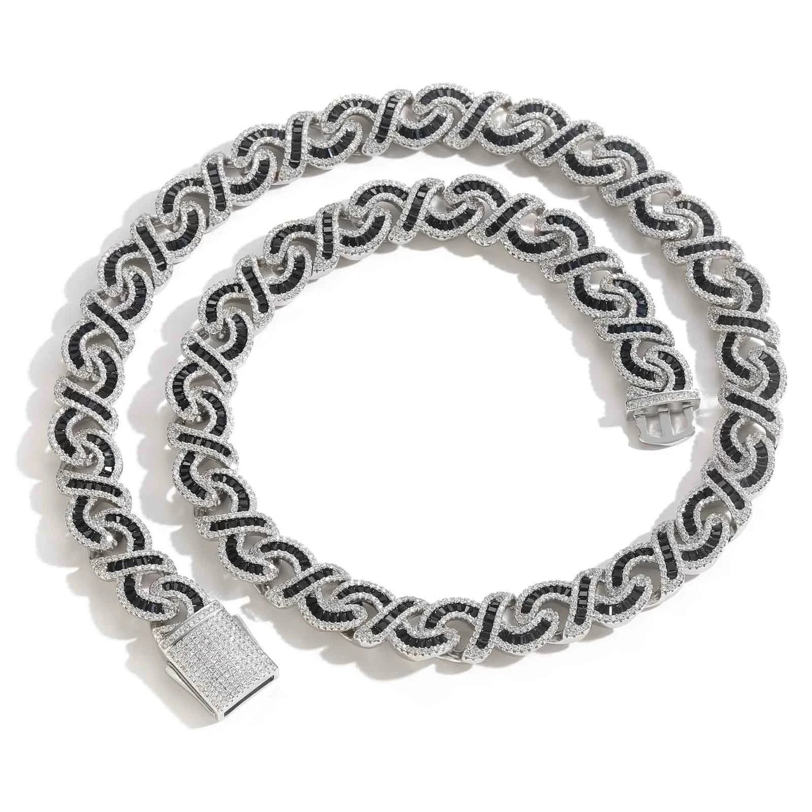 Hip Hop 12mm 8 Infinity Cuban Chain Necklace B