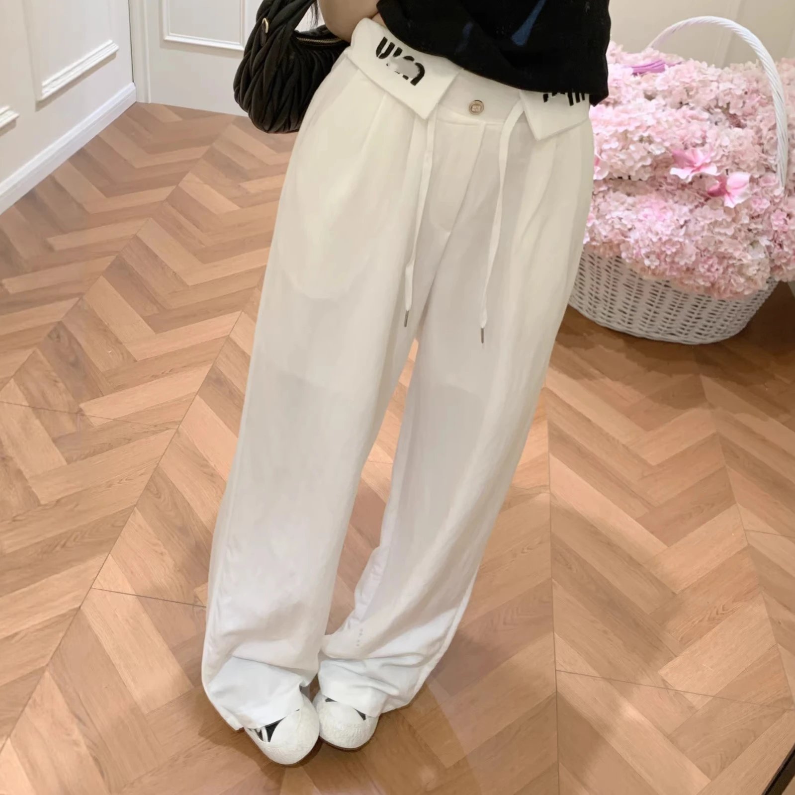 White Wide Leg Pants