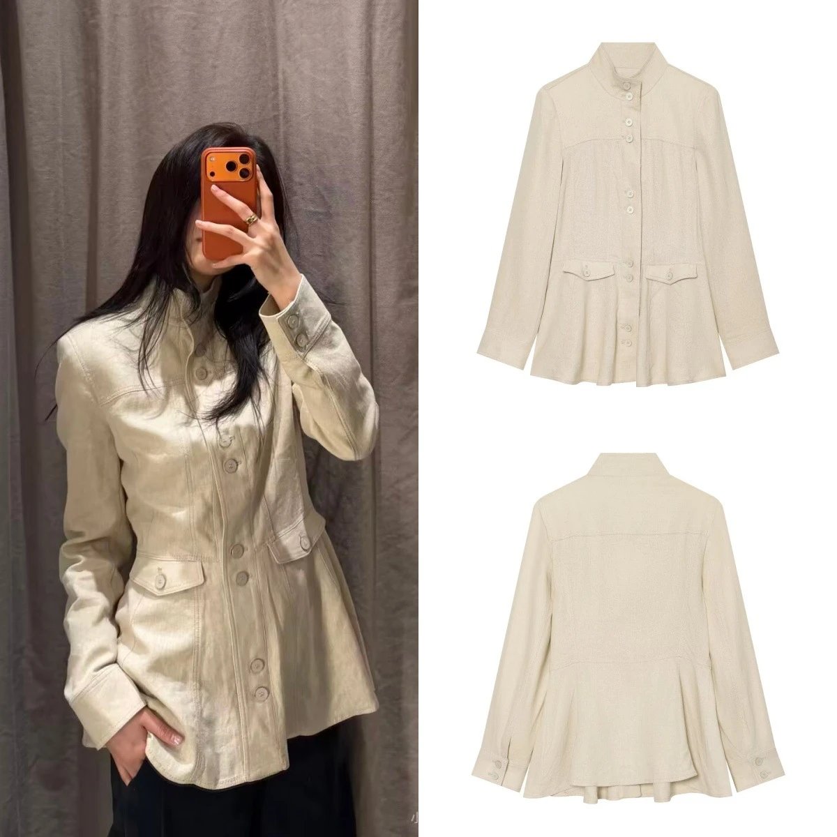 Women Linen Jacket