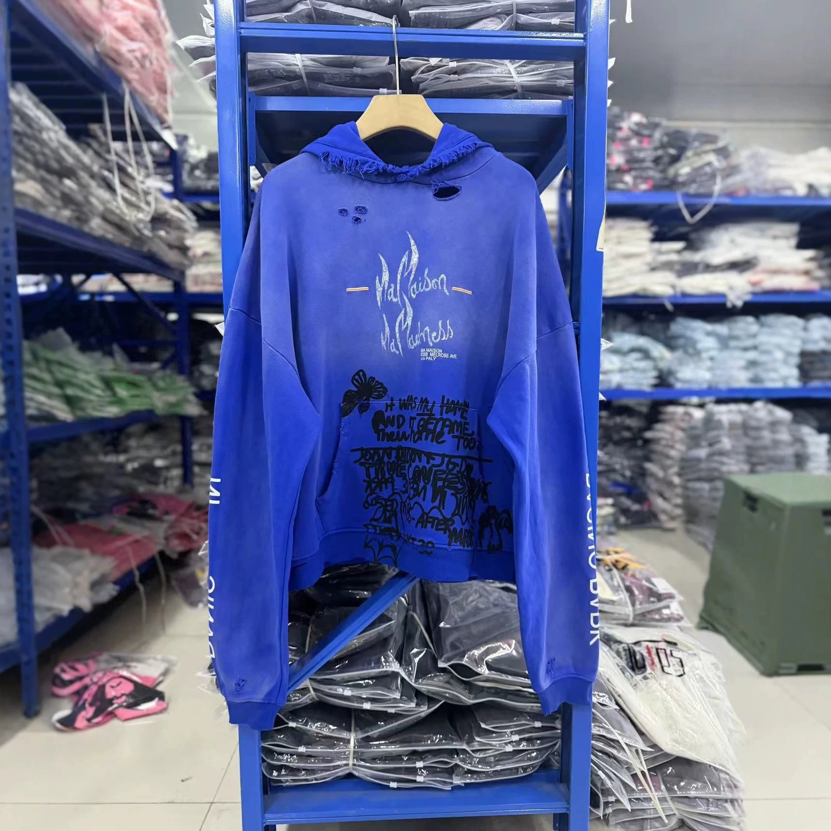 Performance Athletic Hoodie Blue
