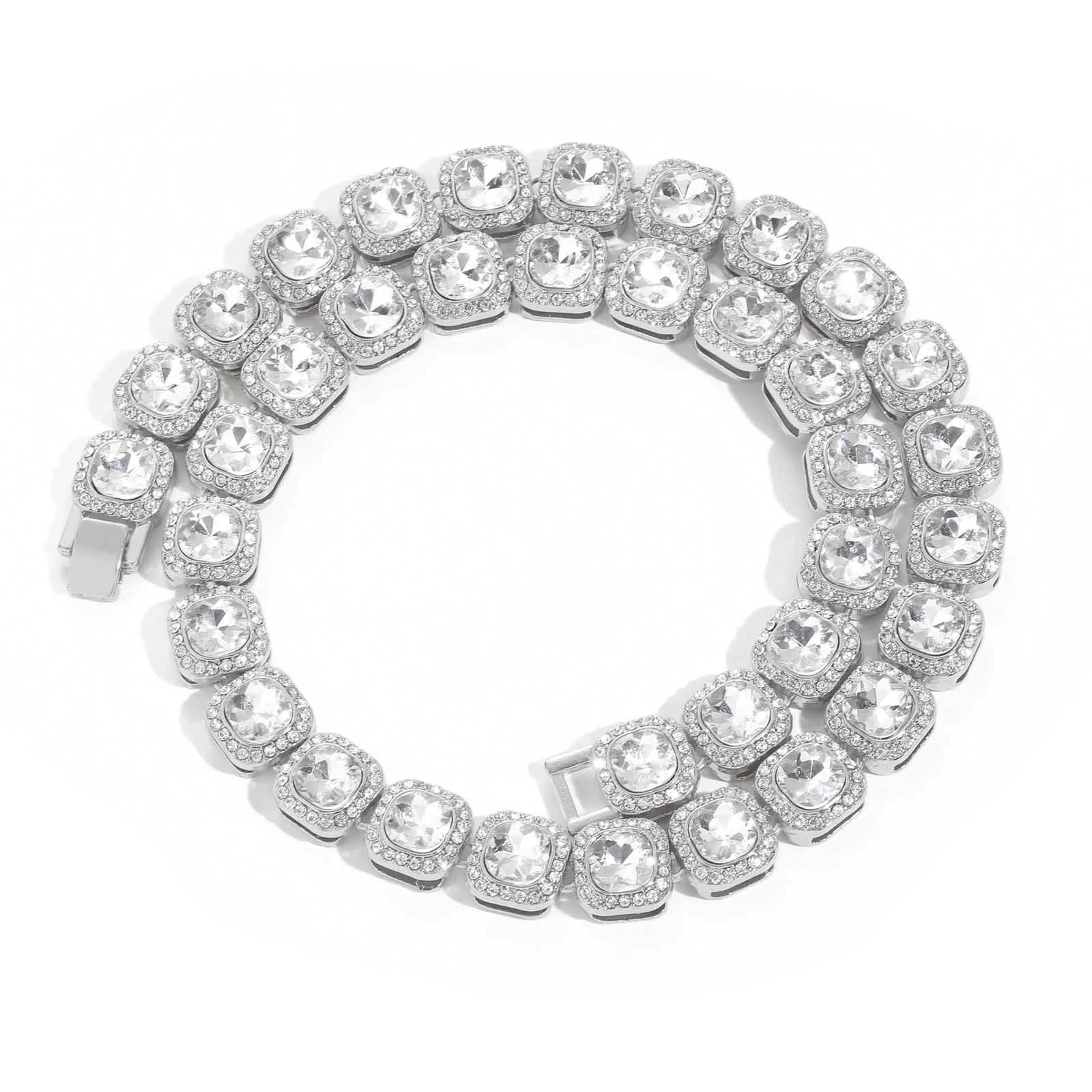 Men Diamond Chain Necklace Athletic Performanc
