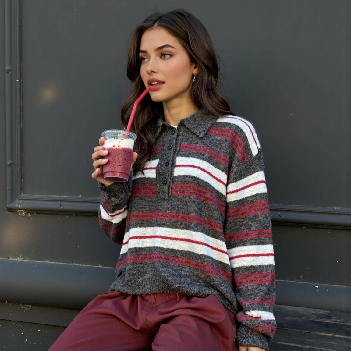 Women Athletic Knit Sweater Performance Traini