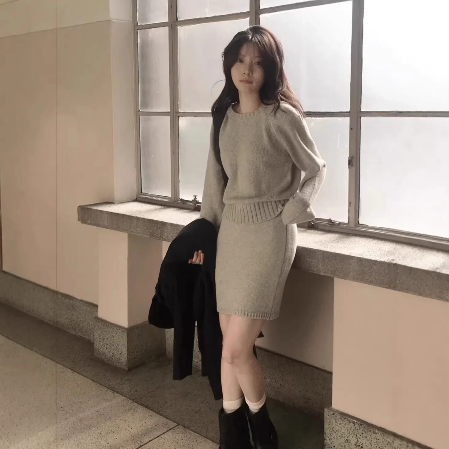 1to1reps Hoodies/Sweaters fashion reps product 东大门小众slowand温柔纯色慵懒针织