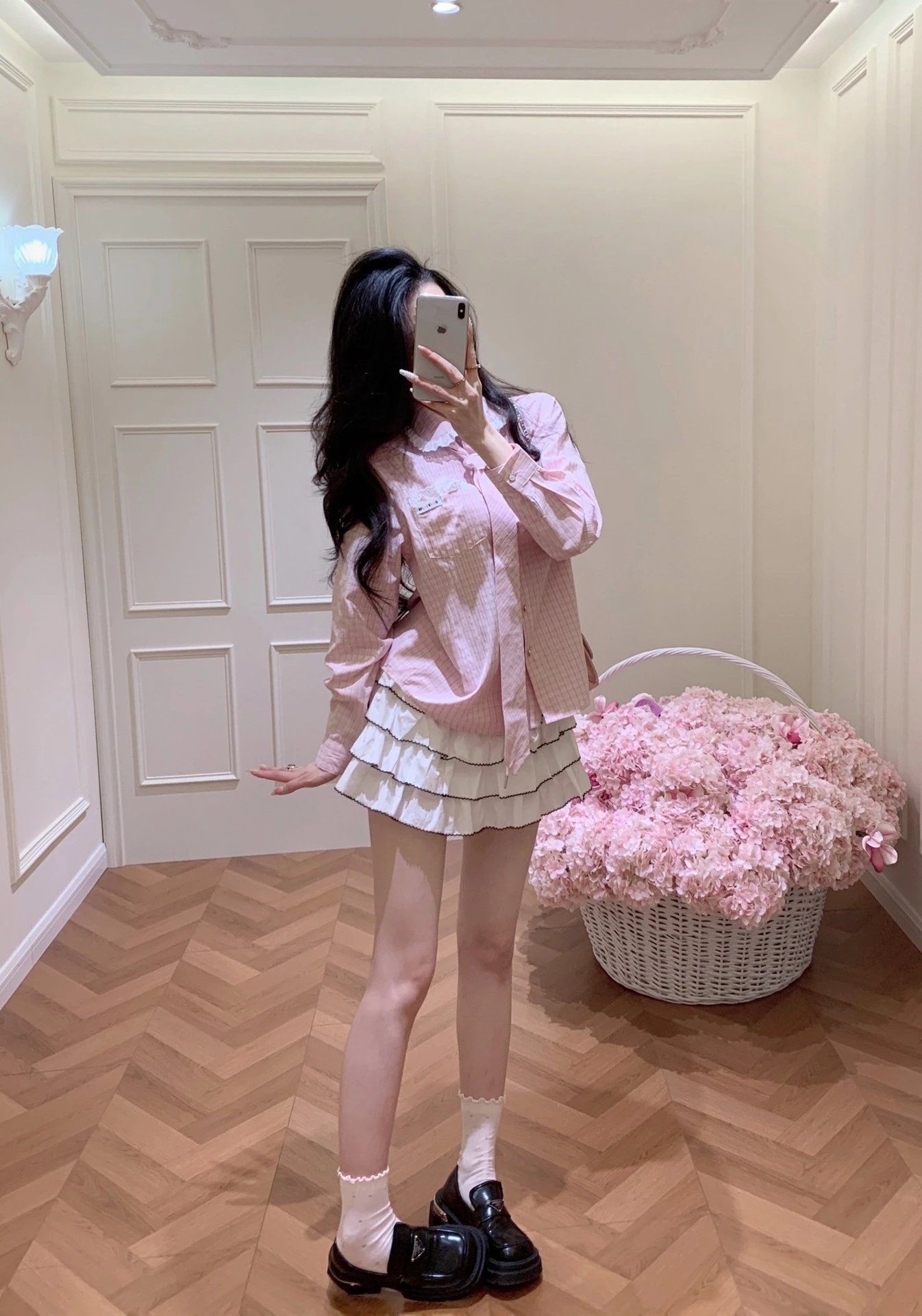 Design Pink + Tiered Ruffle Skirt Set - 5