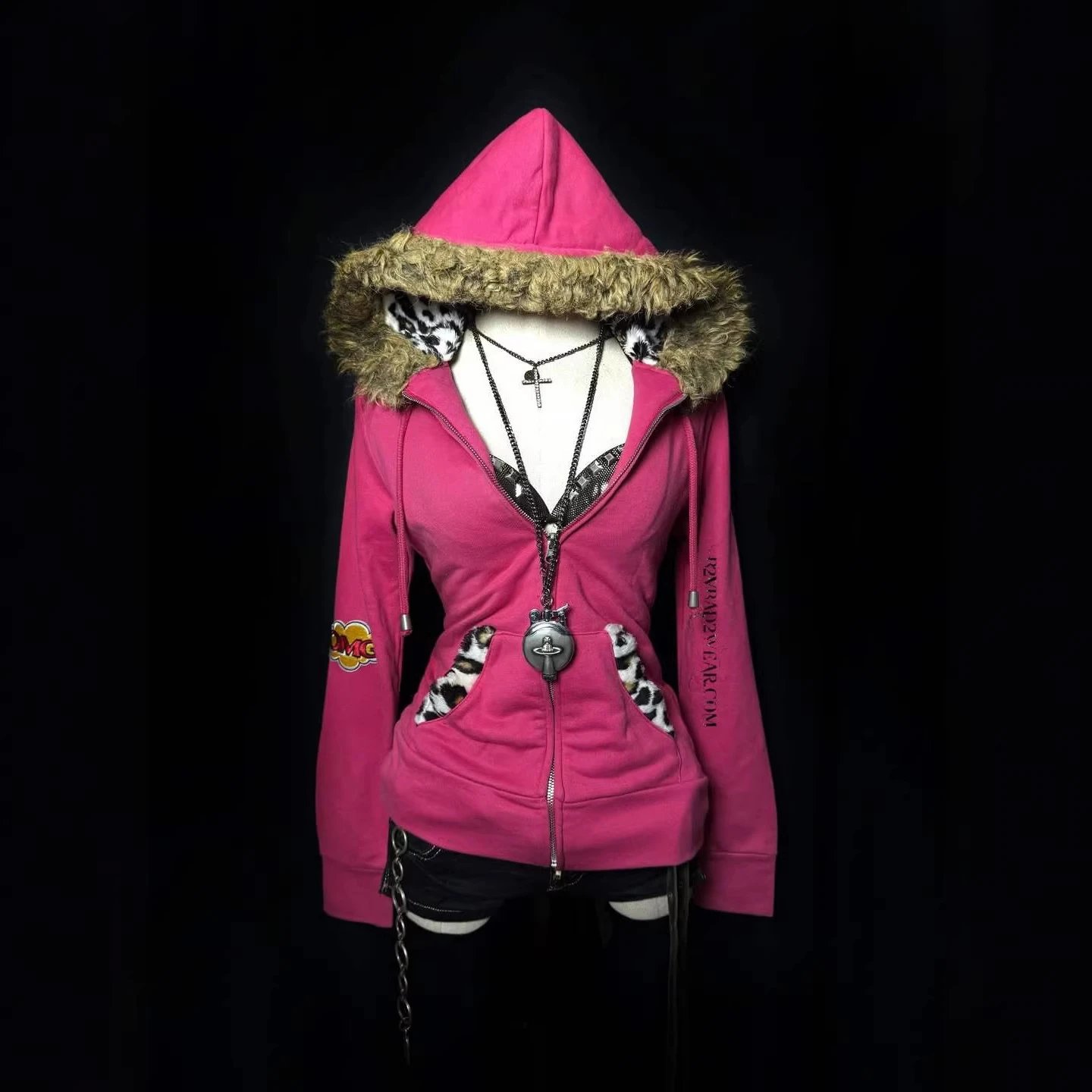 Pink Leopard Hoodie