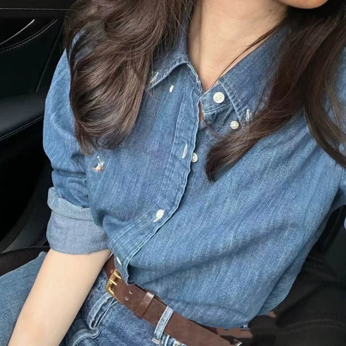 RL High Quality Denim Shirt Athletic Style Jac
