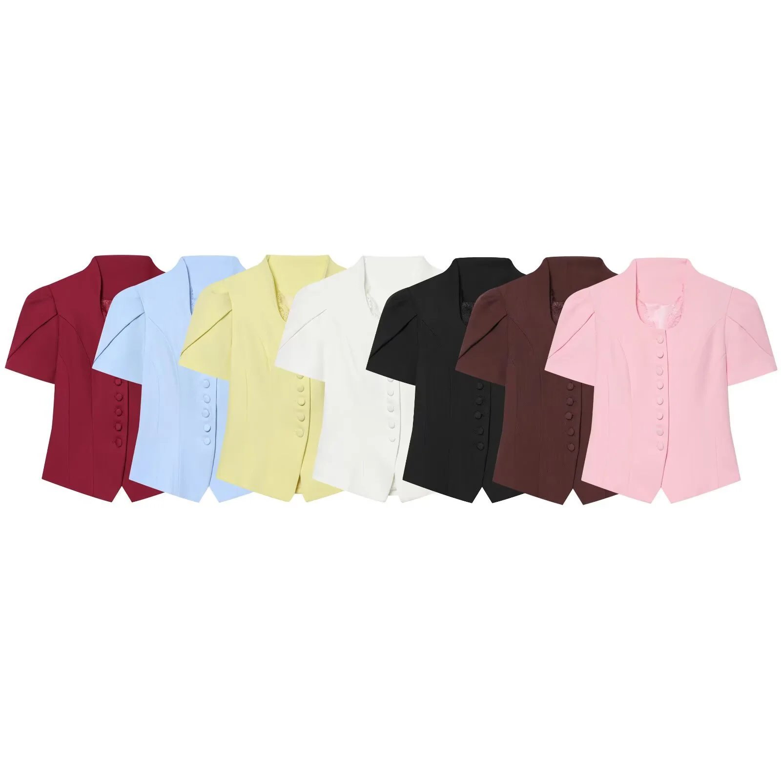2026 Summer French Office V Neck Blazer