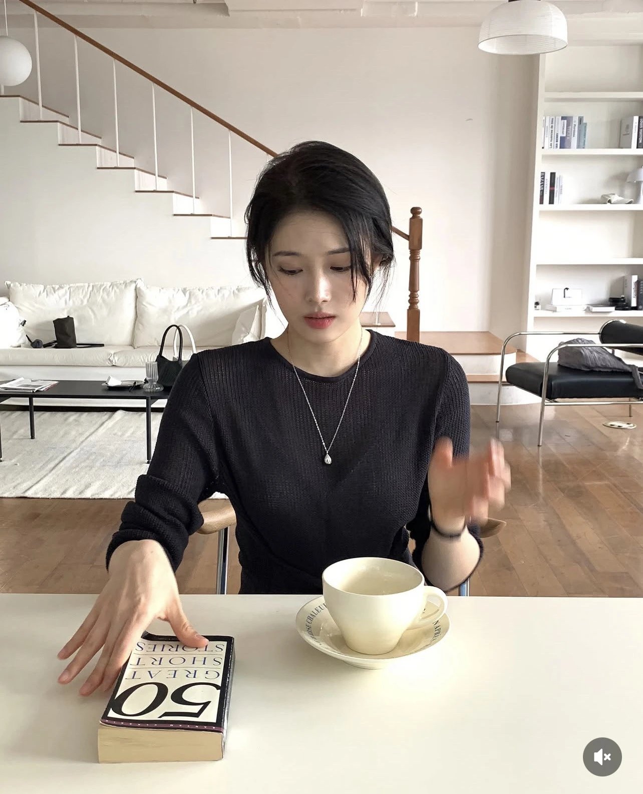 Design Knit Sweater with Waist Tie Detail Cream - 5