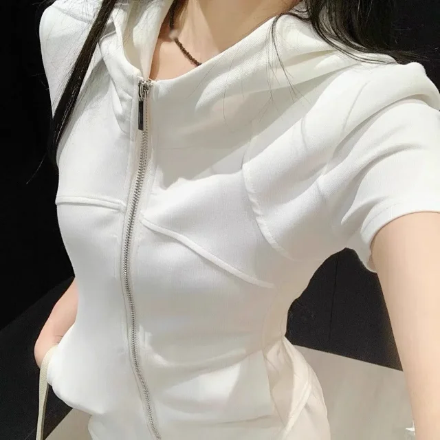 Unbranded Matching Sets Hooded Zip-Front Top and Mini Skirt Set product detail image 2