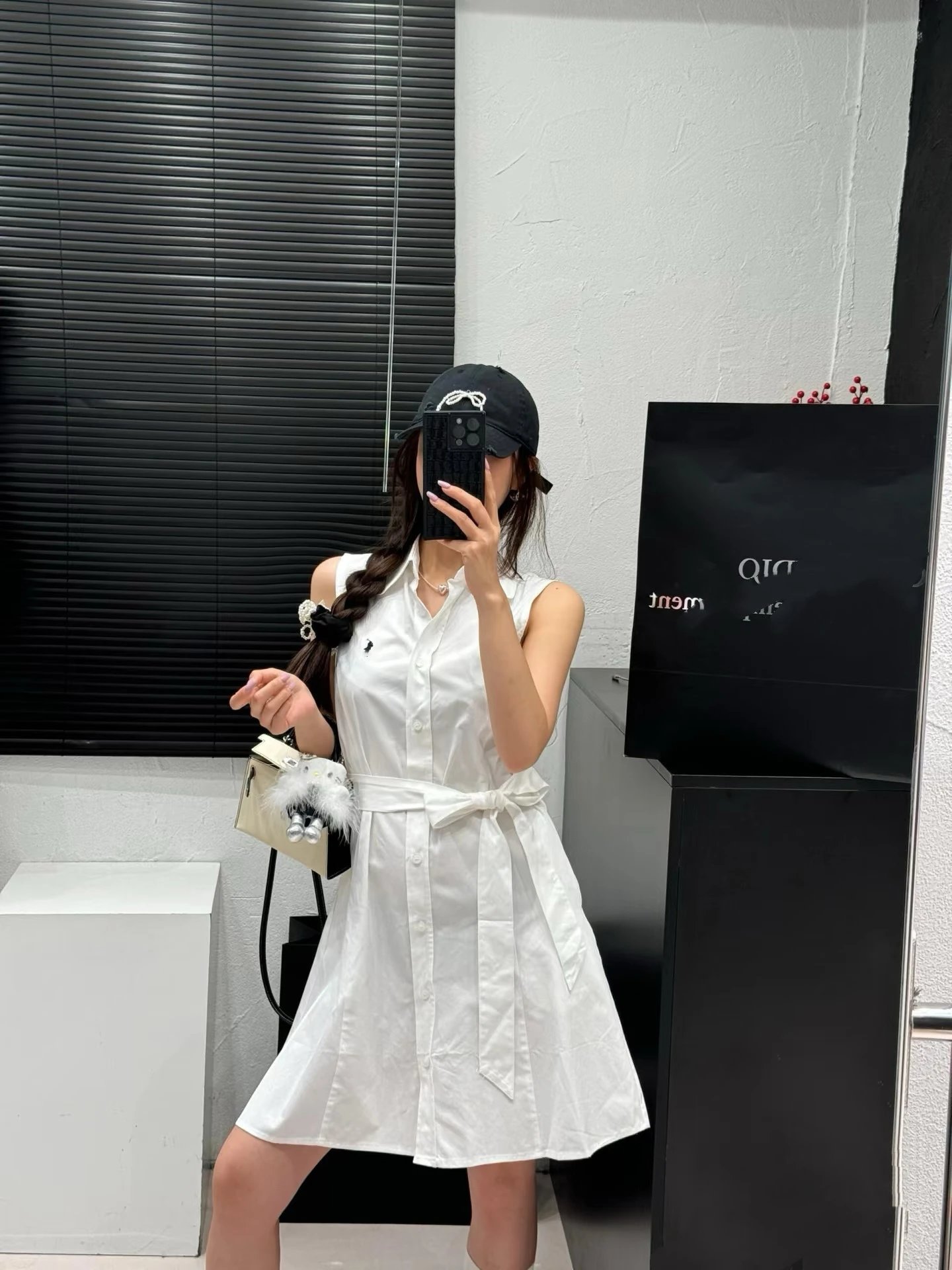 Polo Ralph Lauren Sleeveless Shirt Dress White - 5