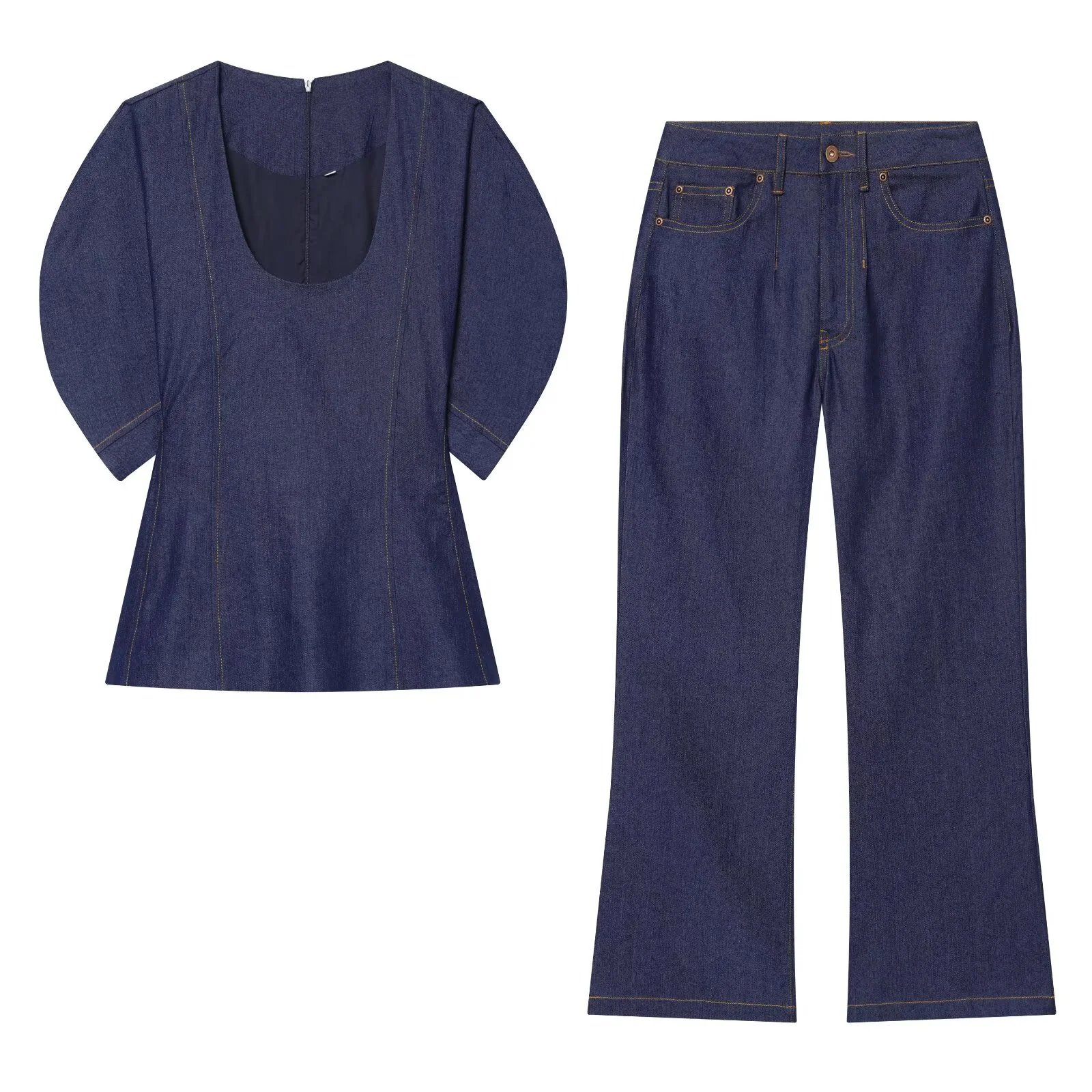 Denim Suit Pants