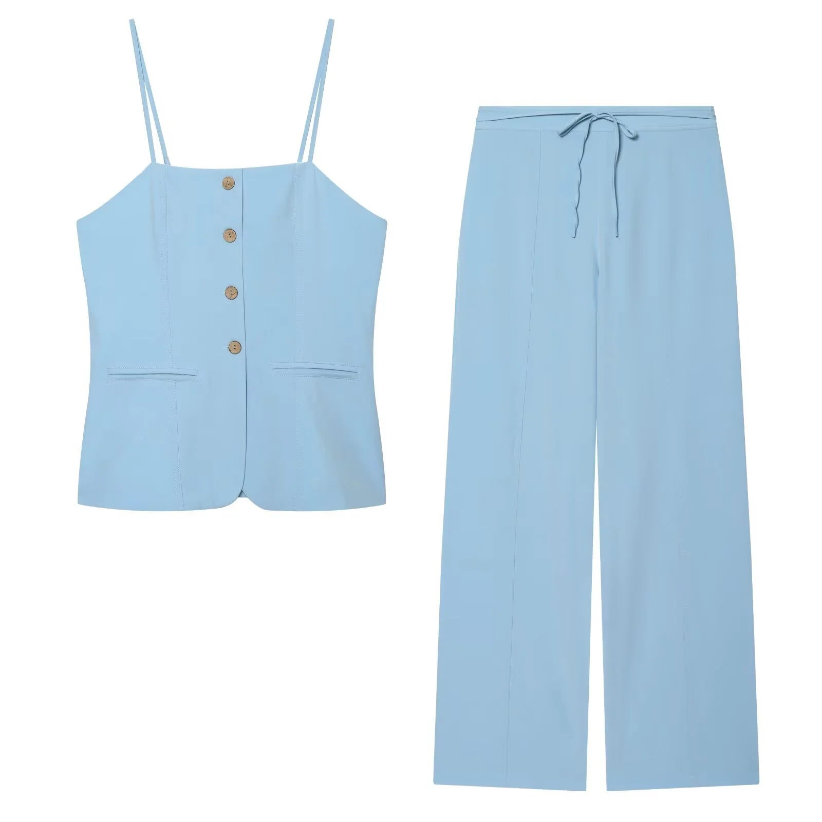 2026 Summer French Office Vest and High Waist 