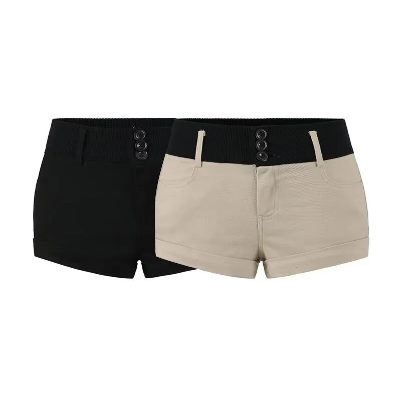 2026 Women Athletic Low Waist Denim Shorts