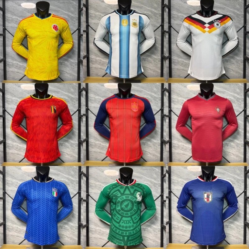 26-27 USA Mexico Canada World Cup Player Edition Soccer Jerseys Spain Mexico Germany Top Teams Short & Long Sleeve