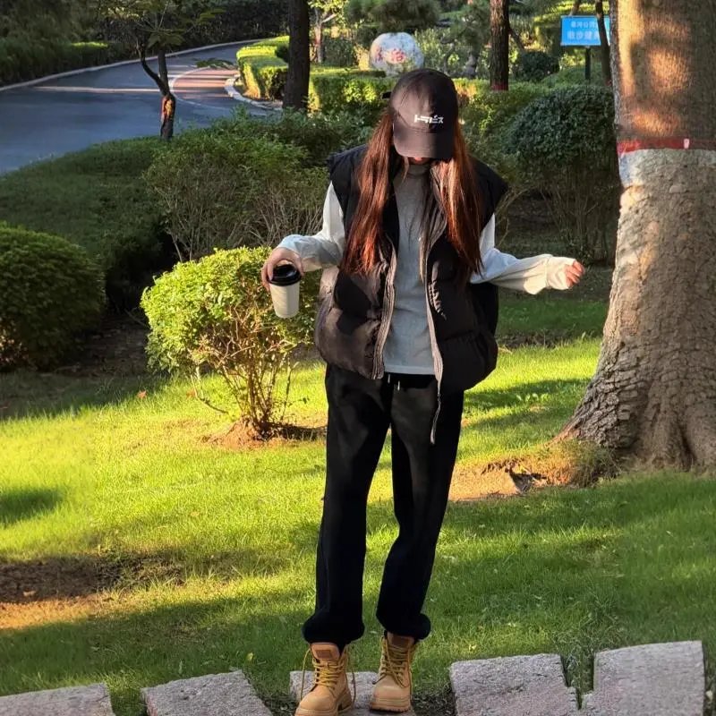 Hanes Black Puffer Vest