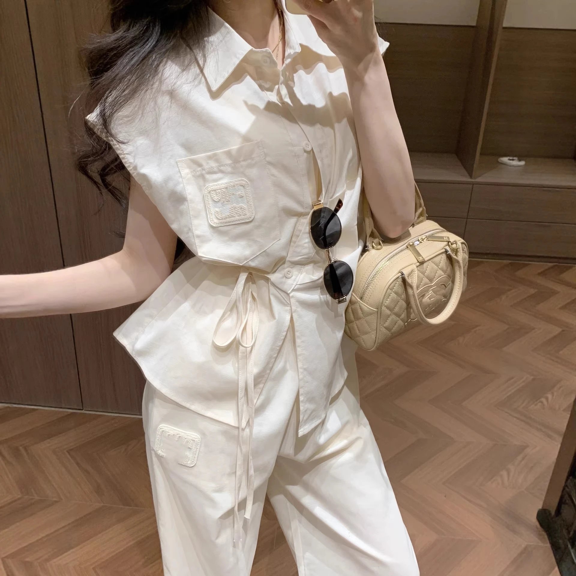 White Elegant Button-Up Top an