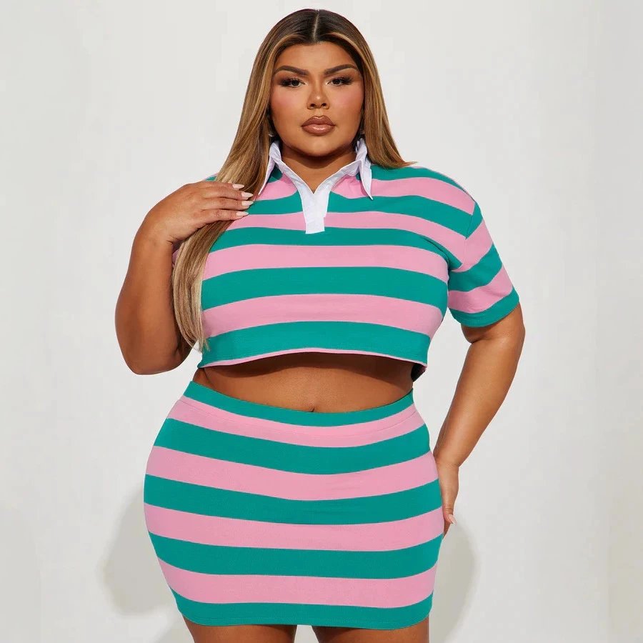 2026 Autumn New Y2K Crop Top and Skirt Set