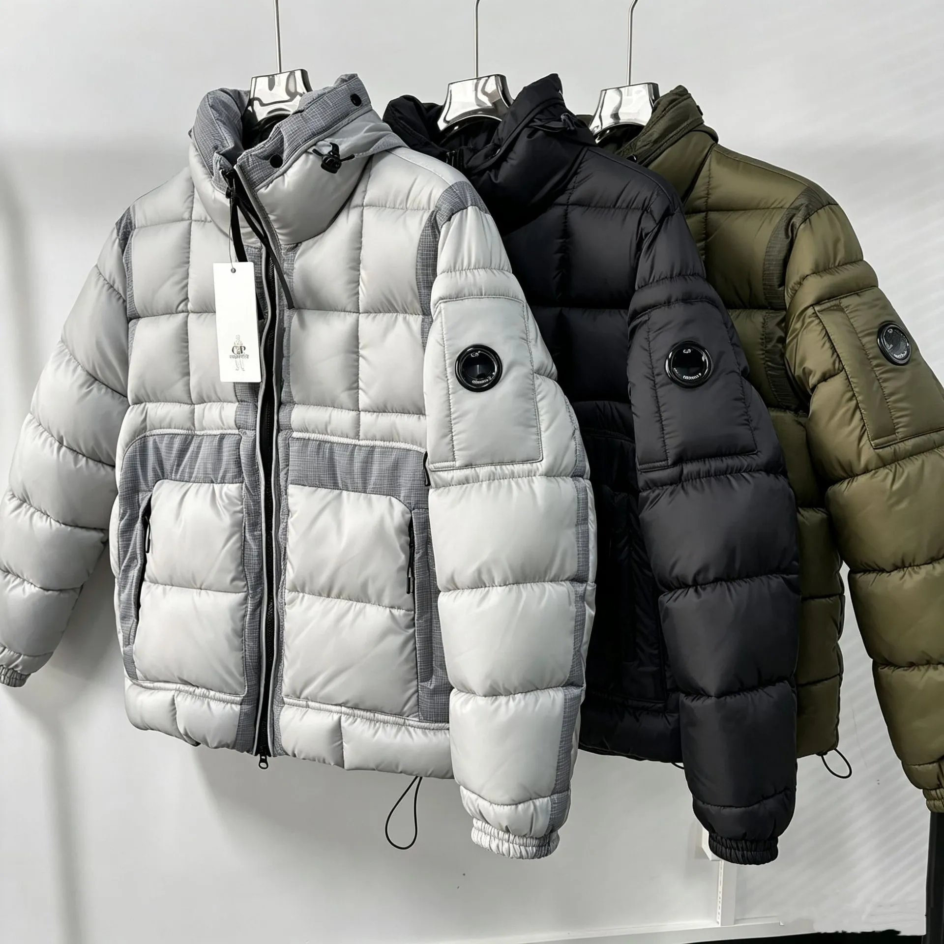 CP COMPANY Cotton Square Lens Hooded Jacket