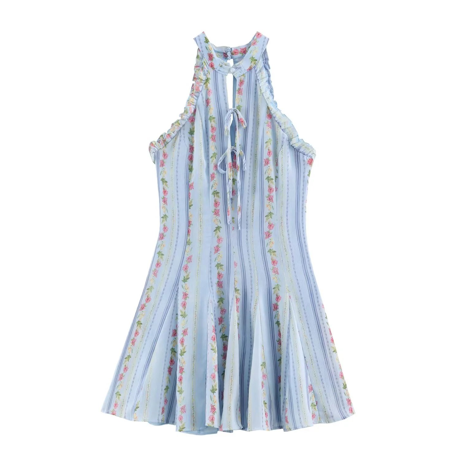 2026 Autumn French Style Vertical Stripe Dress