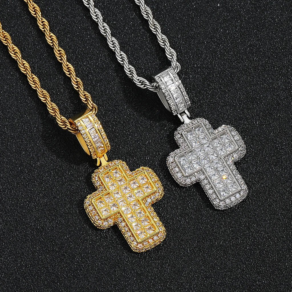 Light Diamond Cross Pendant