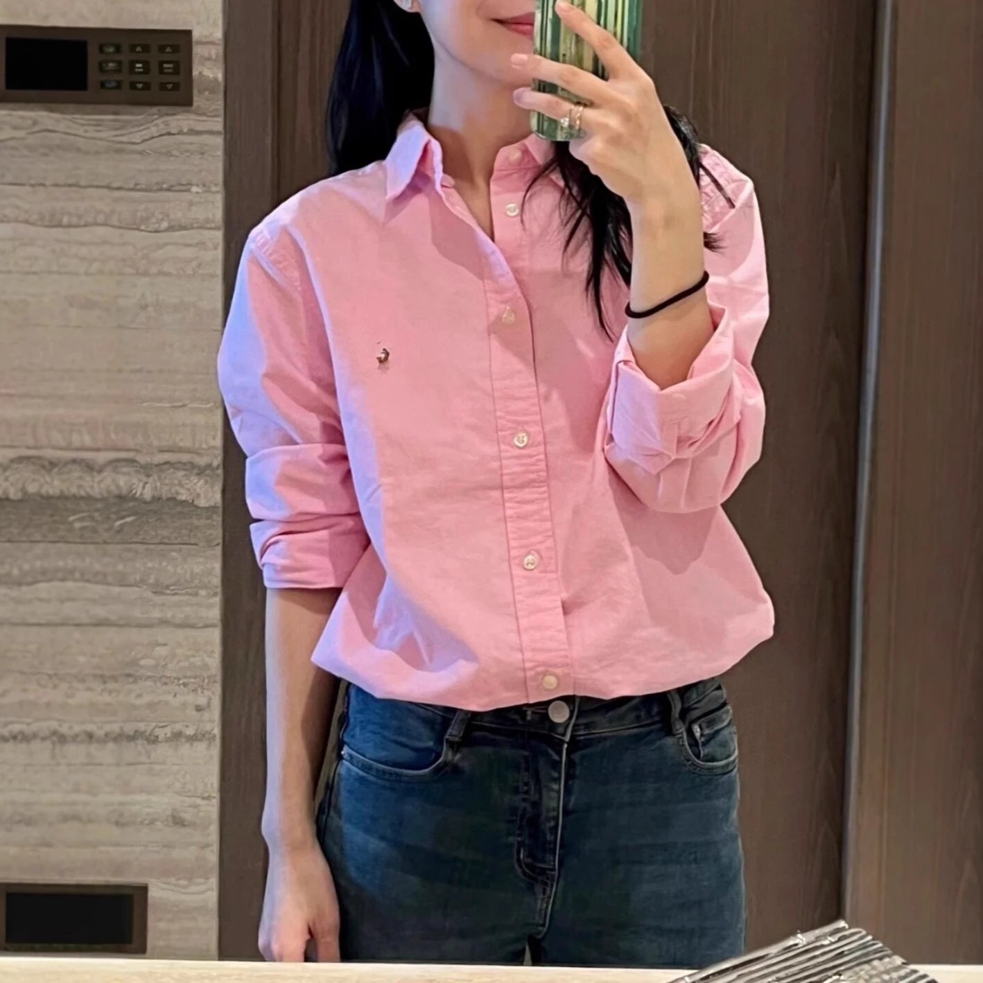 Polo Ralph Lauren Pink Button-