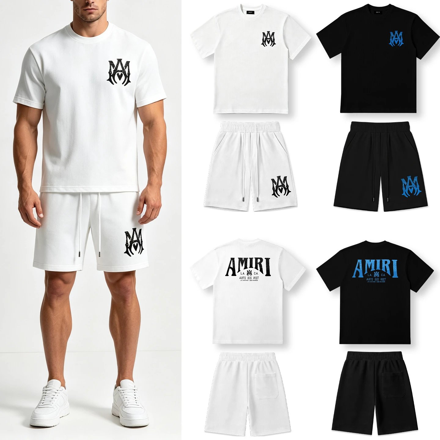 Amiri Athletic Blue Letter T-Shirt