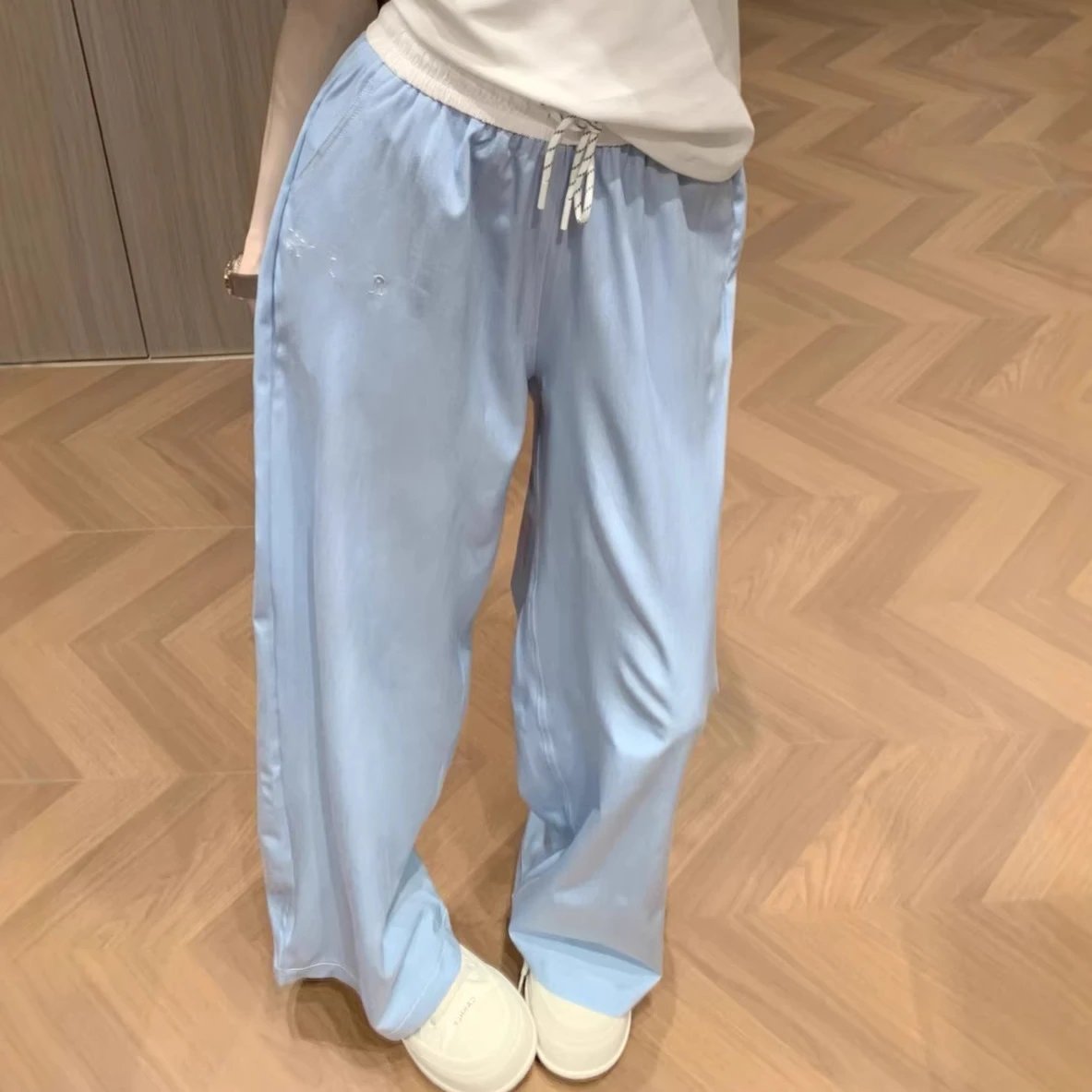 H&M Light Blue Wide-Leg Pants