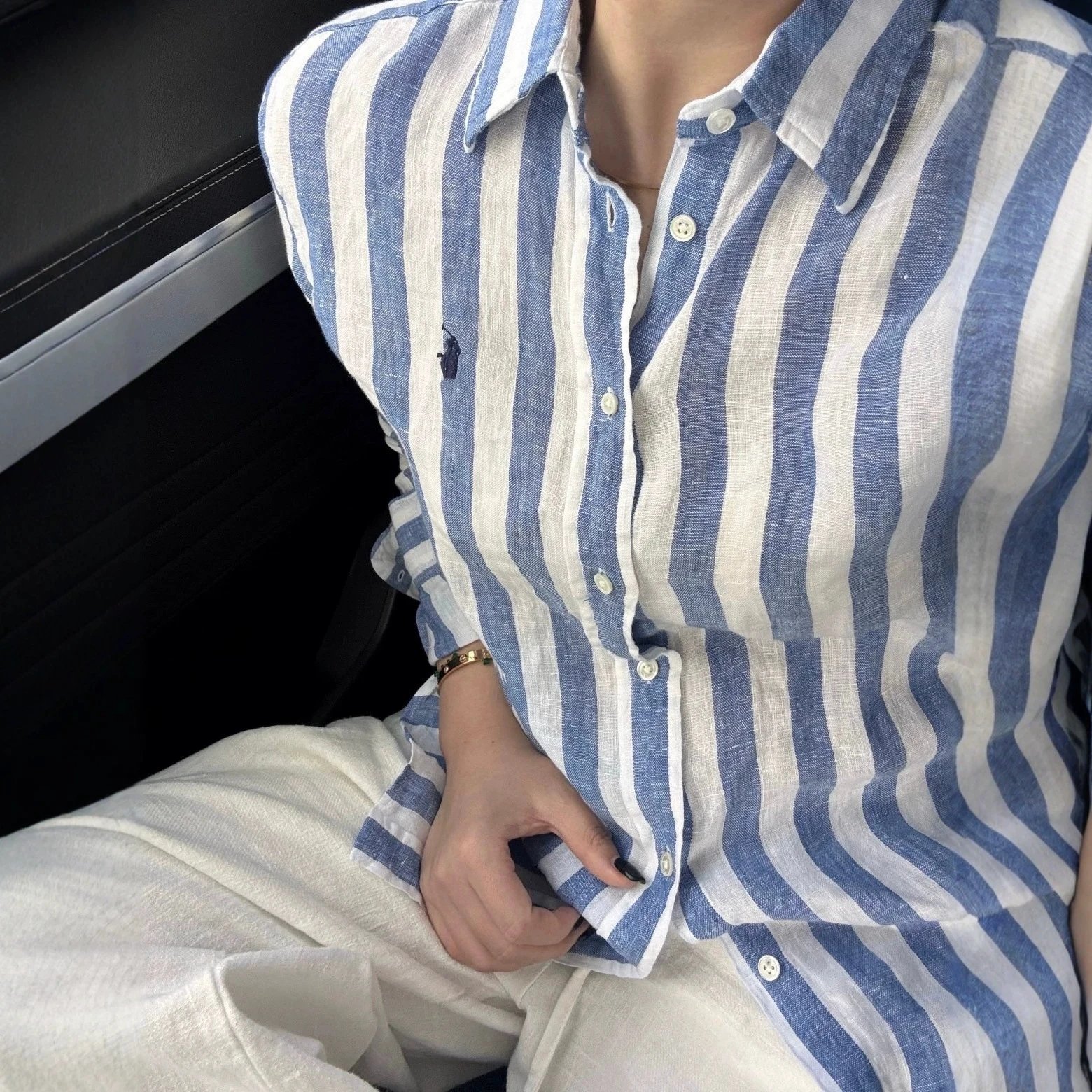 High Quality RL Striped Cotton Sun Protection 