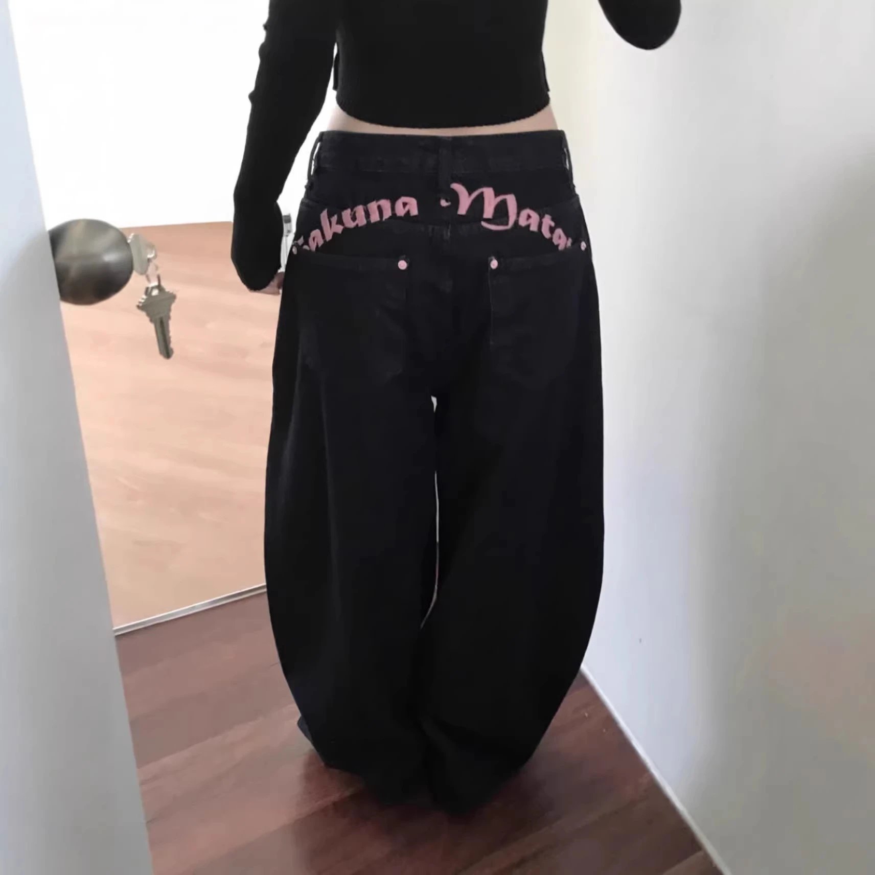 Akuna Mata Black Wide Leg Jean