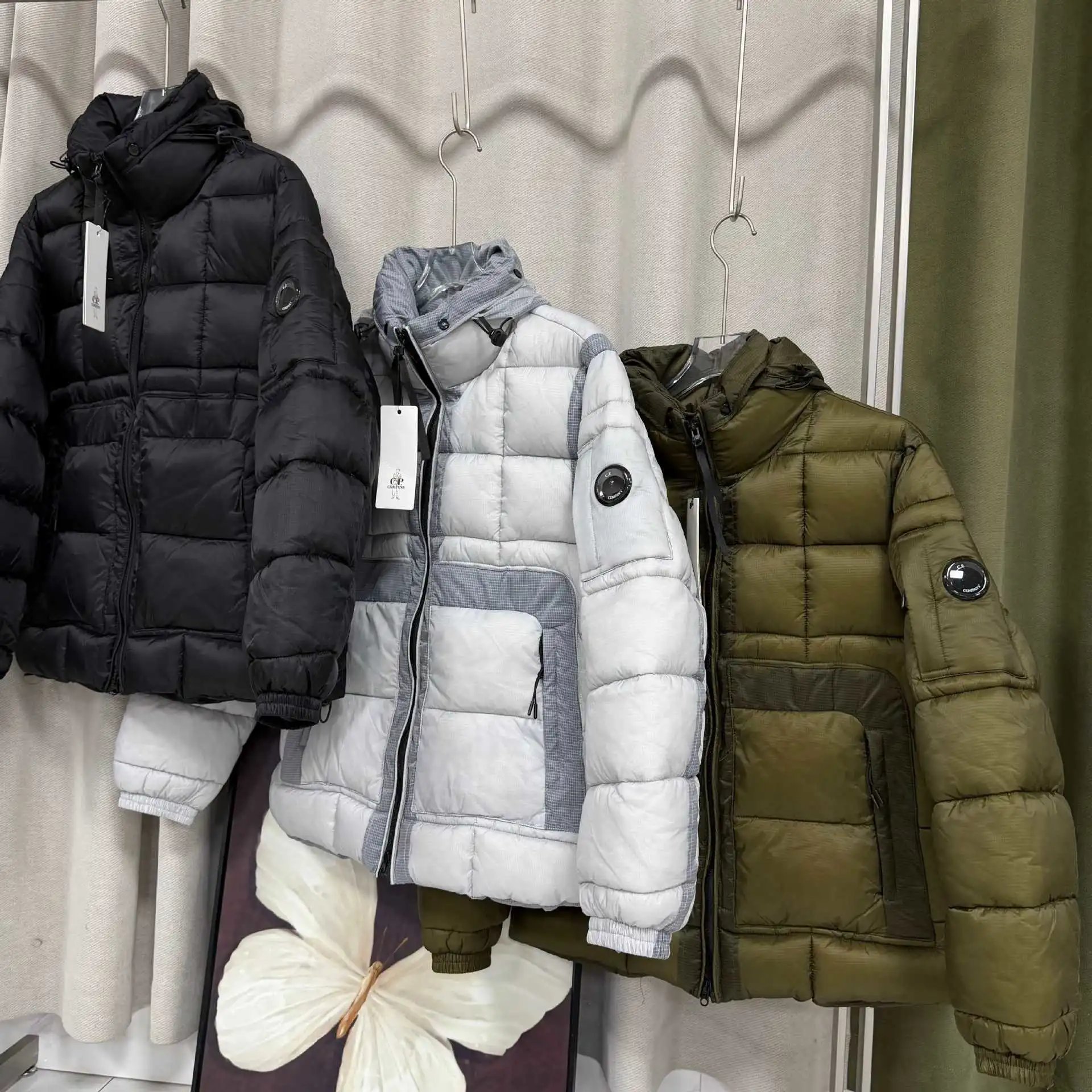 CP COMPANY Performance Athletic Hooded Puffer 