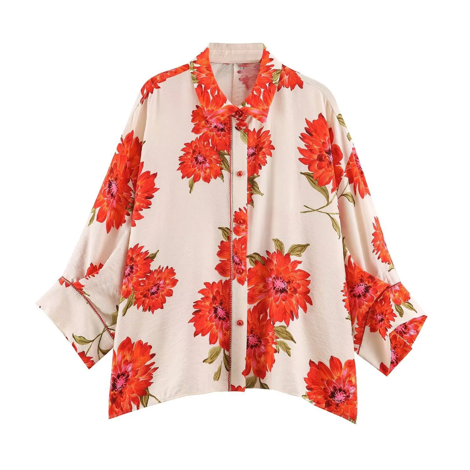 Red Floral Shirt