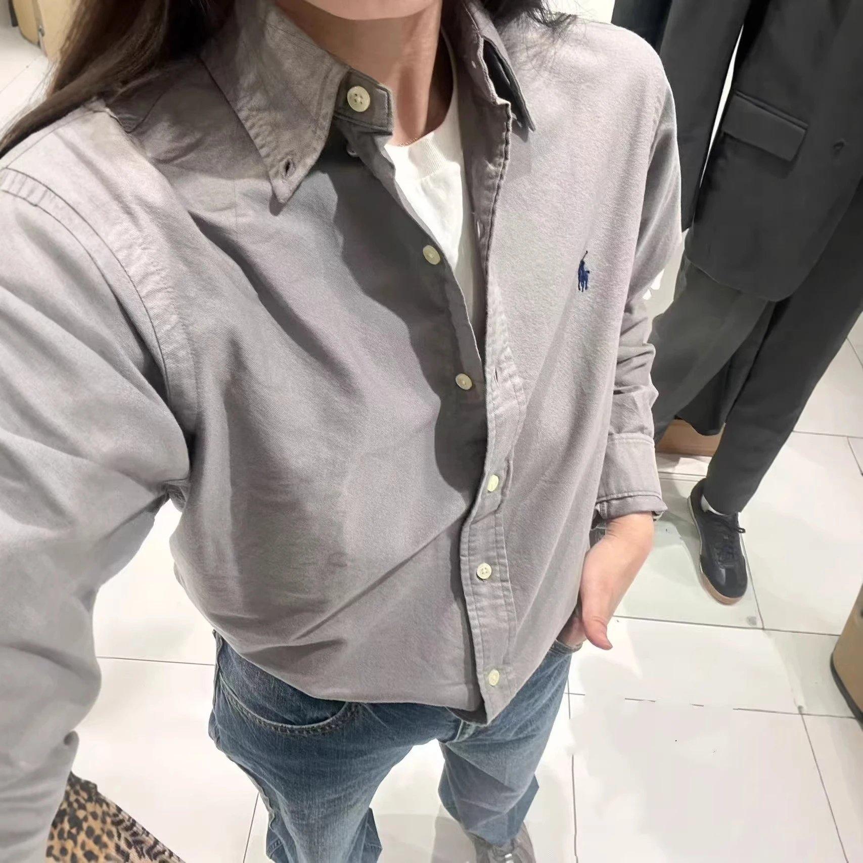 High Quality RL Oxford Cloth Long Sleeve Shirt