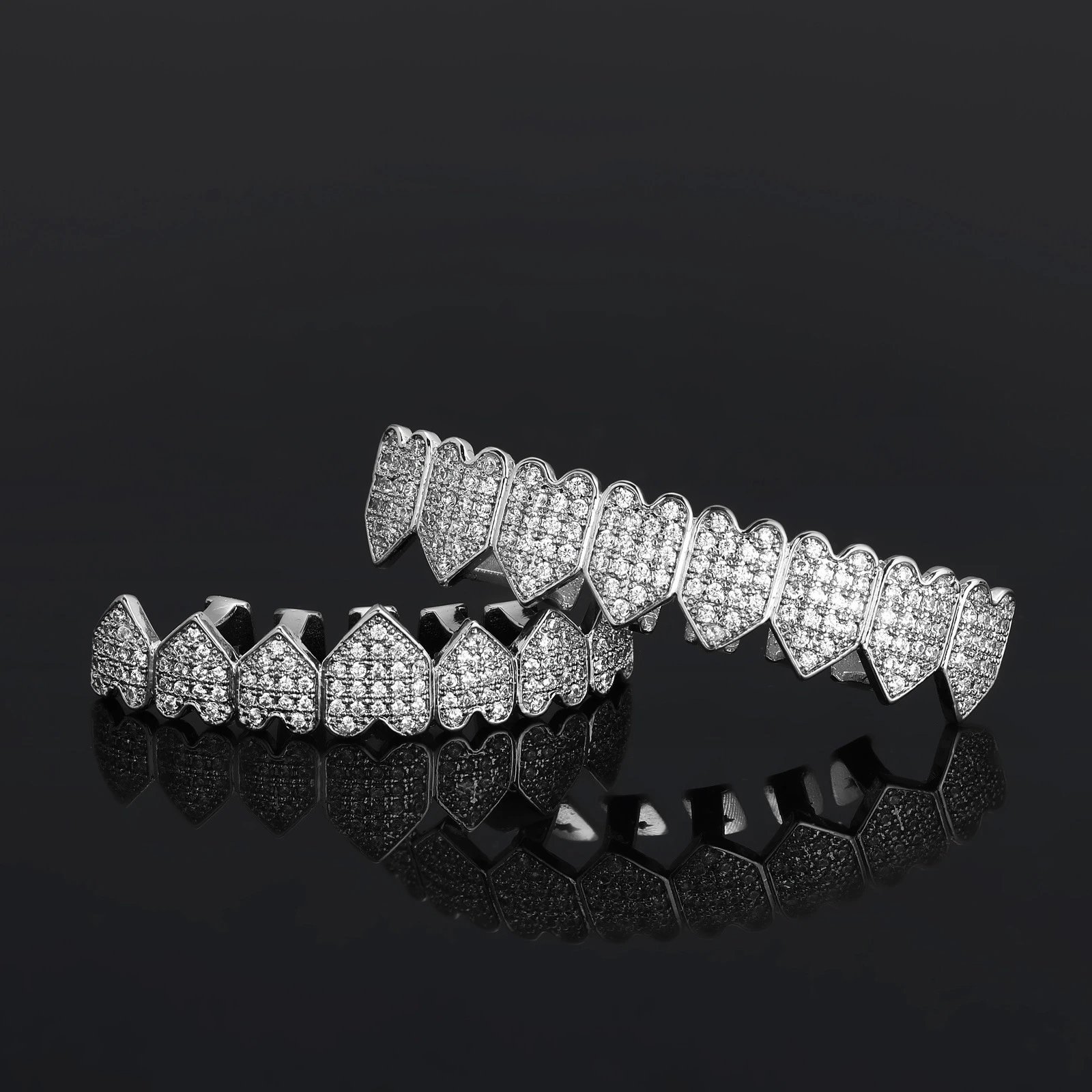 Gold Zircon Teeth Jewelry